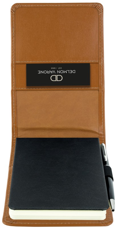 Notizblock Pocket Format | Echtleder | BOXCALF hellbraun